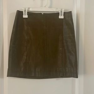 Mini faux leather skirt free people